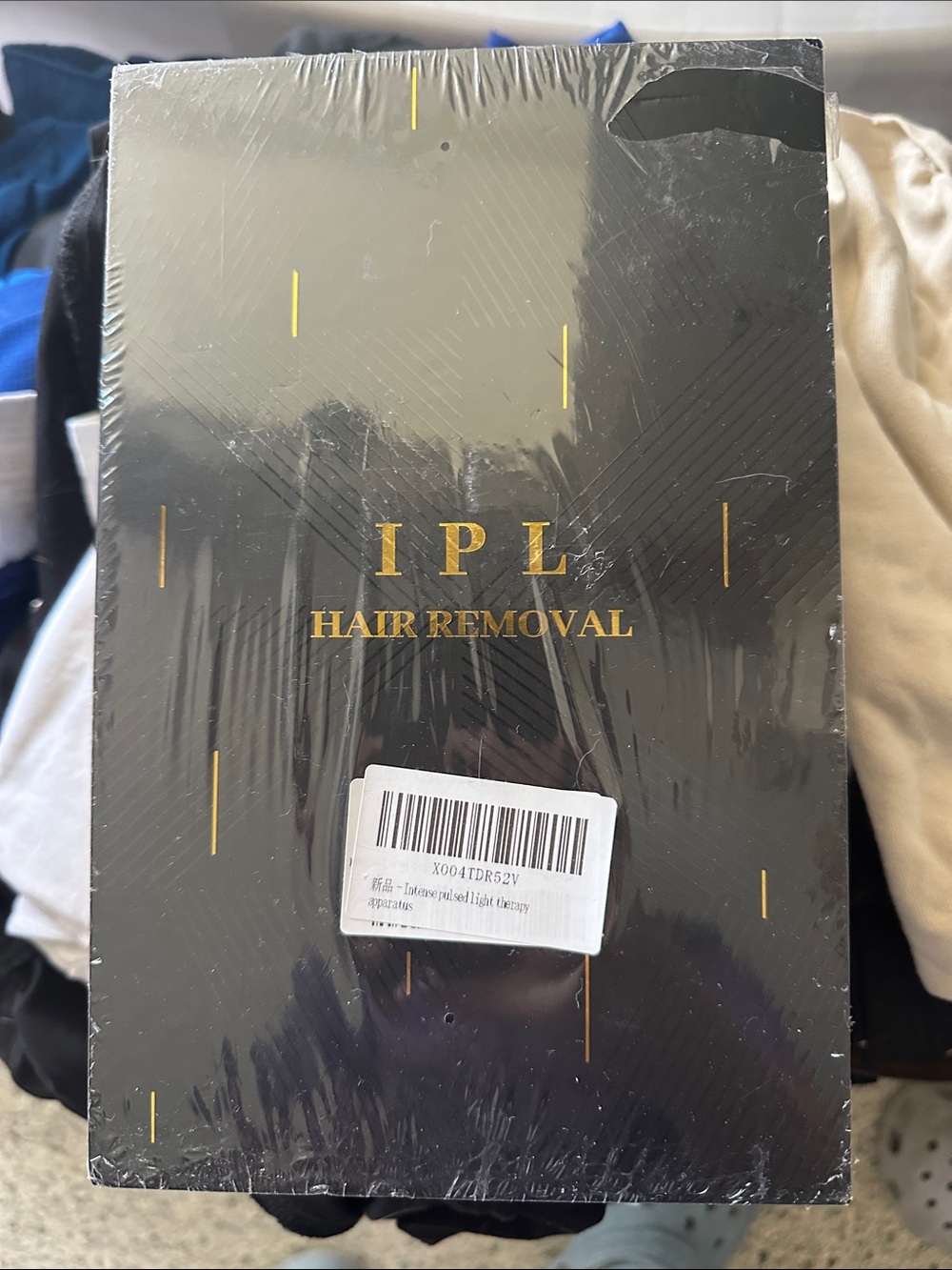 IPL Hair Removal Device - Black with Gold Accents